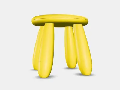 MAMMUT childrens stool Low-poly 3D model