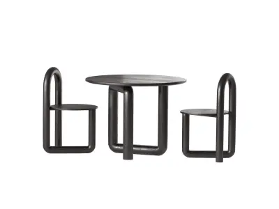 Mono Table and Mono Chair by Objects and Ideas 3D model