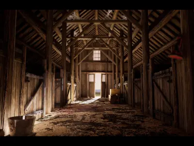 Stable Environment Game Ready Low-poly 3D model