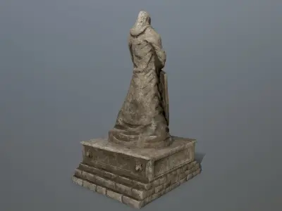 old statue 3 Low-poly 3D model