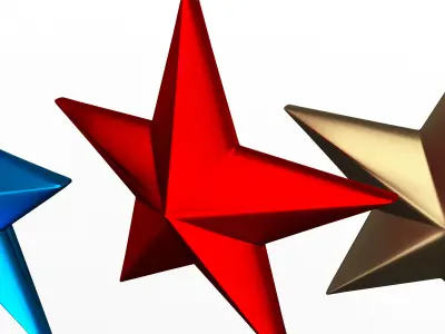 Star Ornament Low-poly 3D model