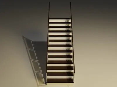 Staircase Low-poly 3D model