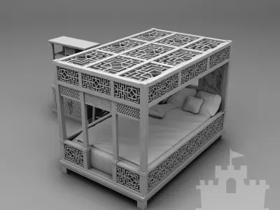 China interior 3 3D print model
