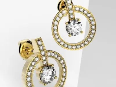 Simple earrings 3D print model