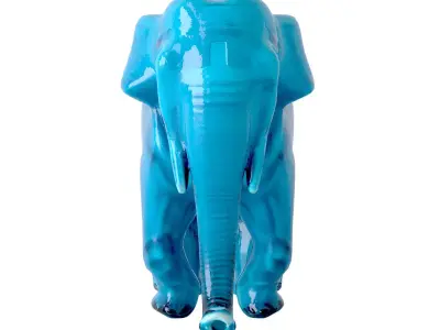 Paul Milet Sevres Ceramic Elephant Figure 3D model