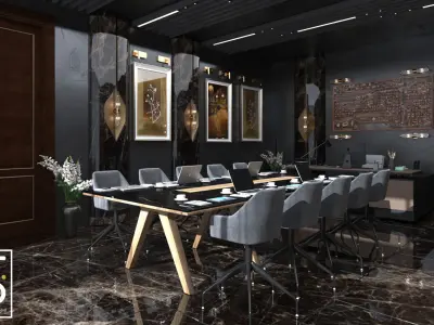 BLACK OFFICE 3D model