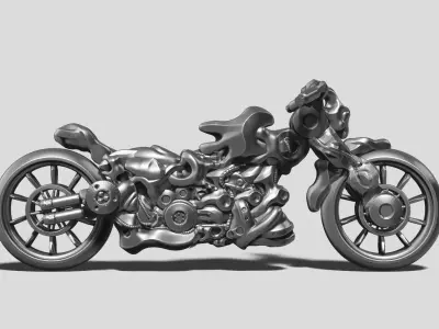 motorcycle robot a01 3d print model  3D print model