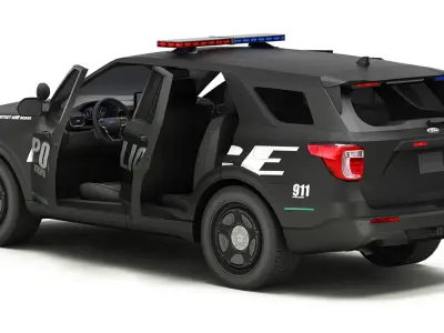 Car Police 1 Low-poly 3D model