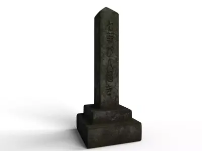 Cultural Grave Stone or Shrine Low-poly 3D model