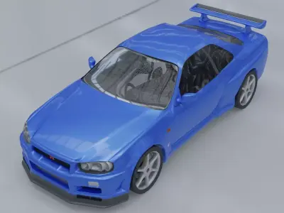Nissan Skyline r34 3D model purchase