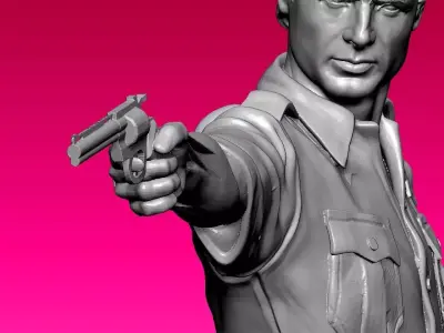  Shooting cowboy model - 3D print 3D print model