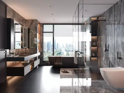 Italian Luxury-style Bathroom 3D model