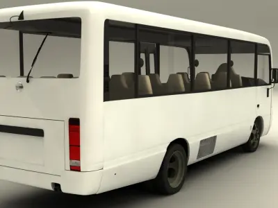 Nissan Civilian Low-poly 3D model