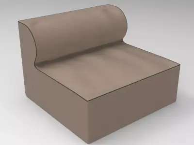 Polk Sofa Low-poly 3D model