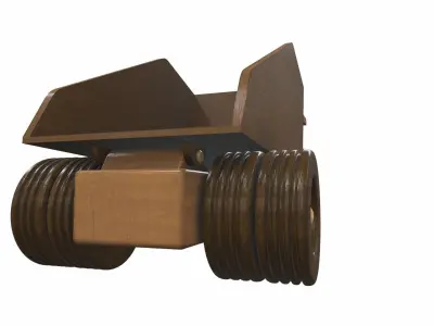 Wooden car toy truck 5 Free 3D model