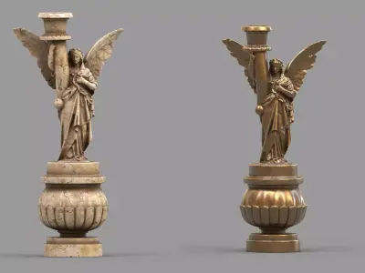 candle holder statue  3D model
