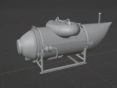 OceanGate - Game Ready Low Poly Model Low-poly 3D model