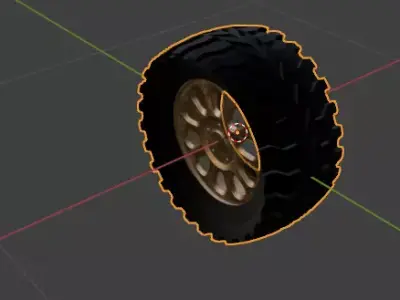 offroad tire v2 Free low-poly 3D model
