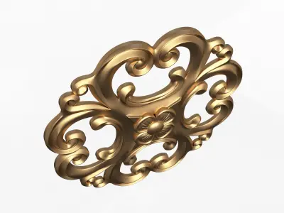 Rosette Carved Decoration CNC 024 Low-poly 3D model