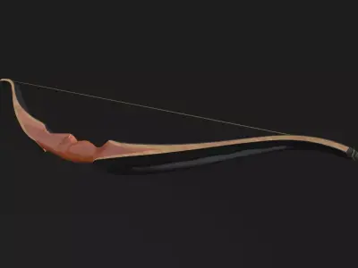 Wooden recurve bow 3D model
