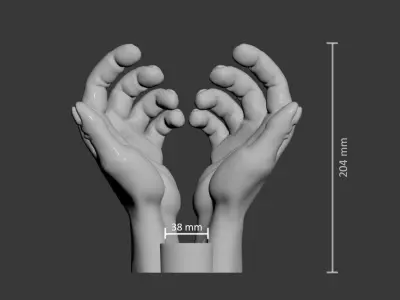 Hands Candle Holder 3D print model
