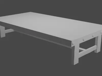 Medieval table Low-poly 3D model