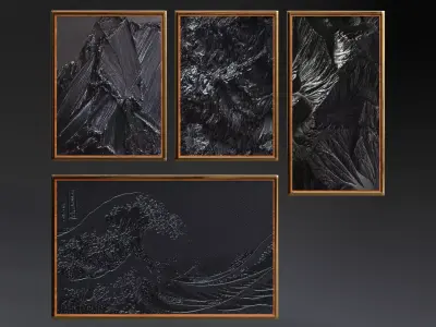 Black Paintings Low-poly 3D model