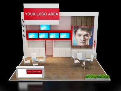 BOOTH EXHIBITION STAND a146 3D model