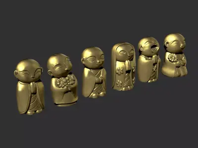 Mini buddha collection 3D print model