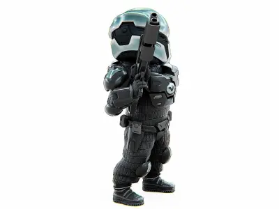 CYBER SOLDIER XC-700 Rigged for Unreal Engine - Unity - MIXAMO  3D model