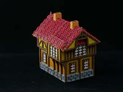 Medieval House 28 3D print model 3D model