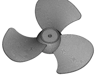 Plastic Fan Blade Toy 3D model