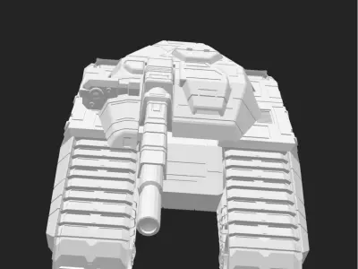 3D Printed Tank Model - STL File 3D print model