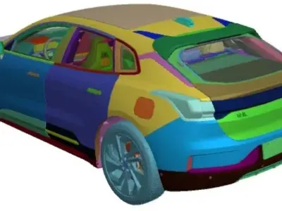 Zeekr 001 AWD Topline 2021 Vehicle 3d scan model 3D model 3D model