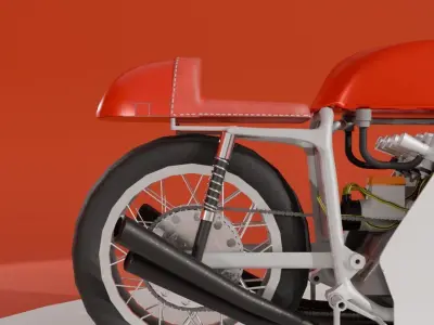 4 cylinder road racer motorcycle 3D model