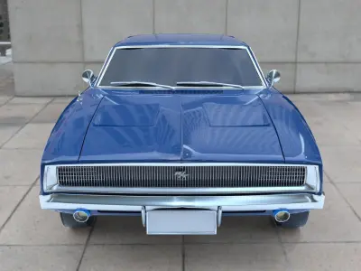 Dodge Charger RT 1968 Low-poly 3D model