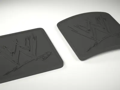 WWE badge Logo Free 3D print model