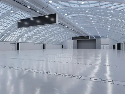 Exhibition Hall Interior 3 Low-poly 3D model