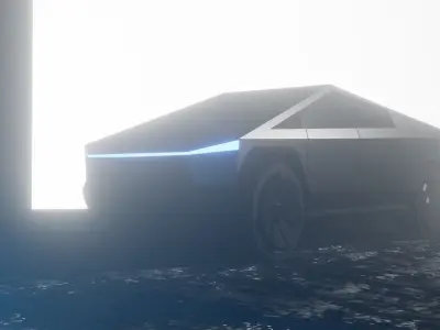 Cybertruck Tesla - Low Poly Low-poly 3D model