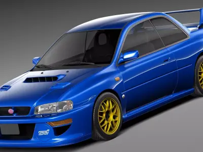 Subaru Impreza STi 22b 1993-2000 3D model