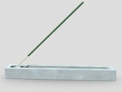 Incense Burner 3  Low-poly 3D model