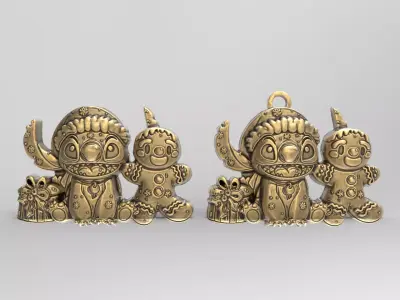 chritsmas tree stitch decor  3D print model