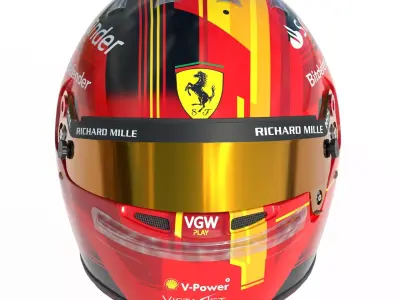 F1 Ferrari Helmets 2023 3D model