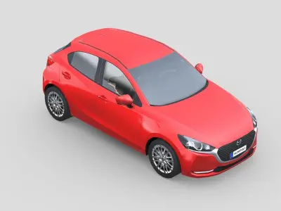 Mazda 2 2020 Low-poly 3D model