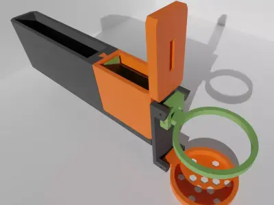 Car Coinbox and Foldable Cup Holder 3D print model