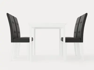 Michigan Food Group With 4 Viktor Chairs Low-poly 3D model