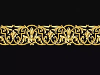 Central decor ornament for furniture 3D model 538