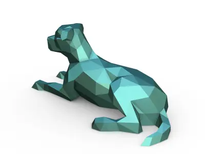 staffy staffordshire bull terrier 3D print model