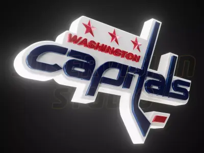 Wahsington Capitals logo - Cinematic - 3D print 3D model