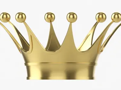 Coronation Royal gold crown 01 3D model